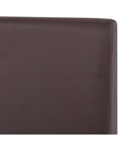 Table et chaises 7 pcs Cuir synthétique Chêne Marron