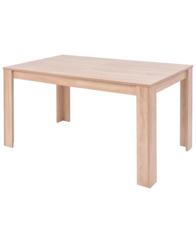 Table et chaises 7 pcs Cuir synthétique Chêne Couleur crème