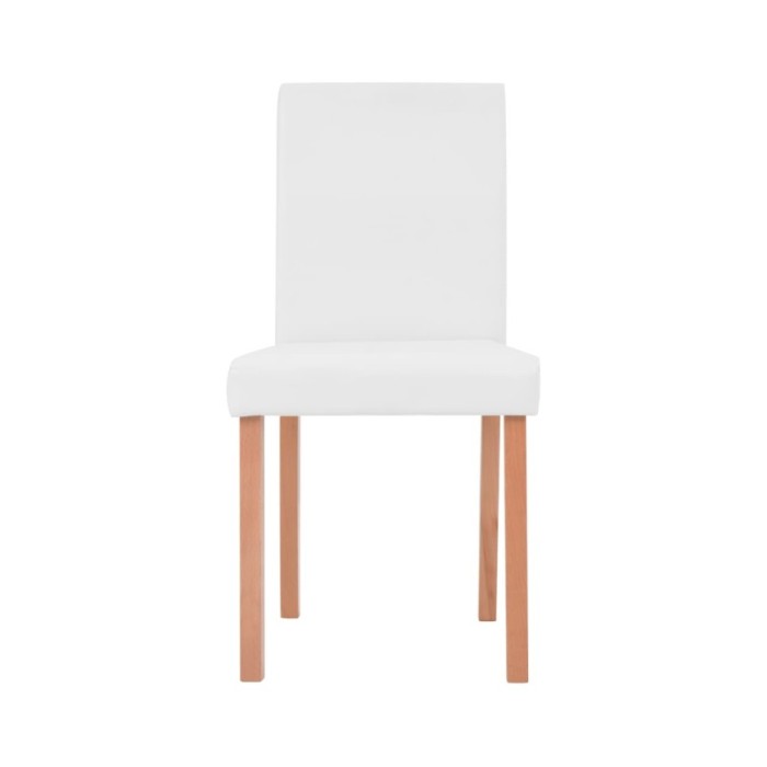 Table et chaises 7 pcs Cuir synthétique Chêne Couleur crème