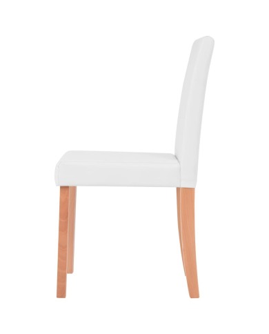 Table et chaises 7 pcs Cuir synthétique Chêne Couleur crème