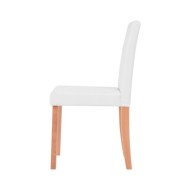 Table et chaises 7 pcs Cuir synthétique Chêne Couleur crème