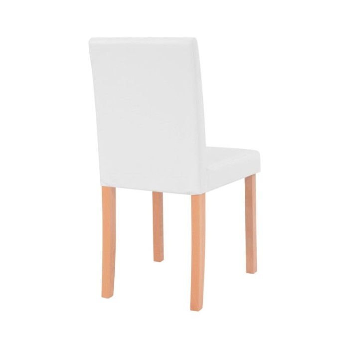 Table et chaises 7 pcs Cuir synthétique Chêne Couleur crème
