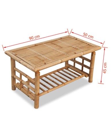 Table basse Bambou 90 x 50 x 45 cm 