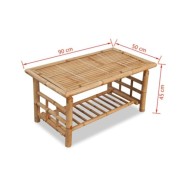 Table basse Bambou 90 x 50 x 45 cm 