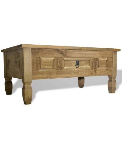 Table basse Pin mexicain Gamme Corona 100 x 60 x 45 cm