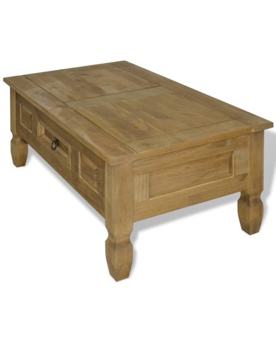 Table basse Pin mexicain Gamme Corona 100 x 60 x 45 cm