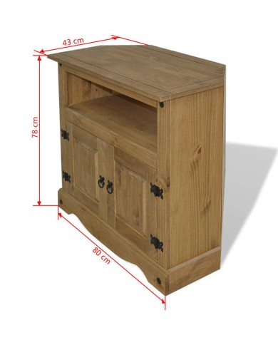 Table console Gamme Corona Pin mexicain 80x43x78 cm