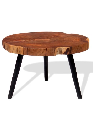 Table basse Bois d'acacia massif (55-60) x 40 cm