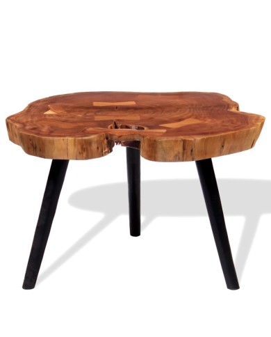 Table basse Bois d'acacia massif (55-60) x 40 cm