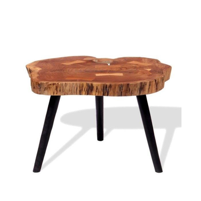Table basse Bois d'acacia massif (55-60) x 40 cm