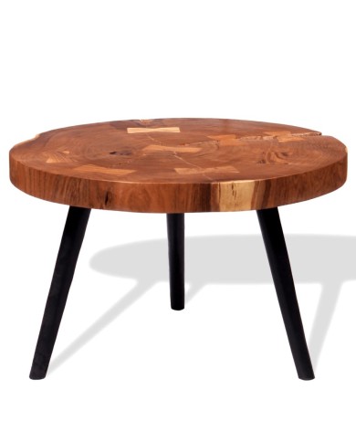 Table basse Bois d'acacia massif (55-60) x 40 cm
