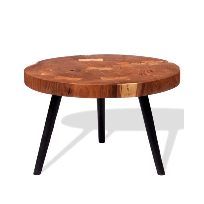 Table basse Bois d'acacia massif (55-60) x 40 cm