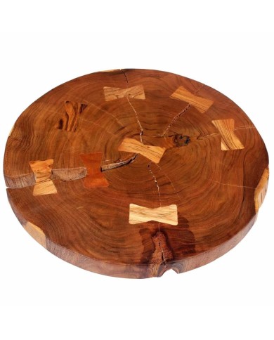 Table basse Bois d'acacia massif (55-60) x 40 cm