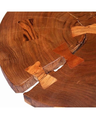 Table basse Bois d'acacia massif (55-60) x 40 cm