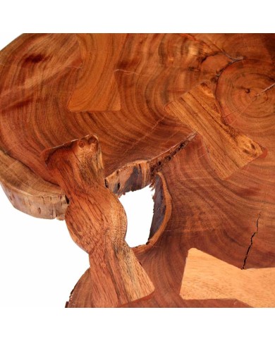 Table basse Bois d'acacia massif (55-60) x 40 cm