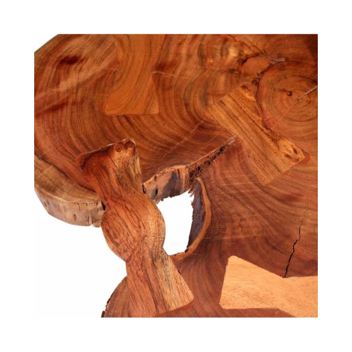 Table basse Bois d'acacia massif (55-60) x 40 cm