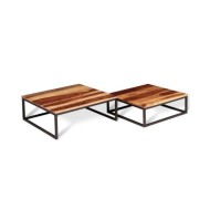 Ensemble de table basse gigogne 2 pcs Bois massif de Sesham