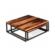 Ensemble de table basse gigogne 2 pcs Bois massif de Sesham