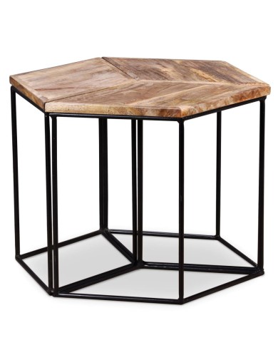 Table basse Bois de manguier massif 56x48x40 cm