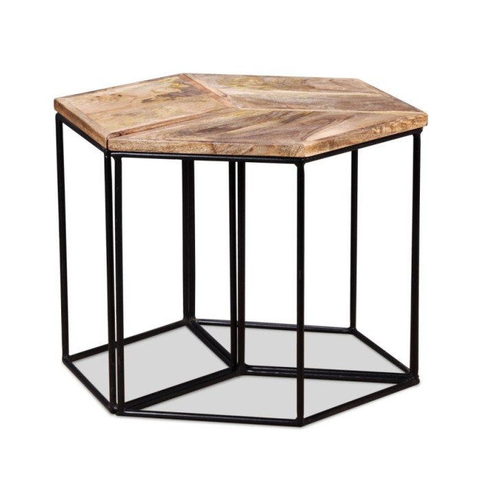 Table basse Bois de manguier massif 56x48x40 cm