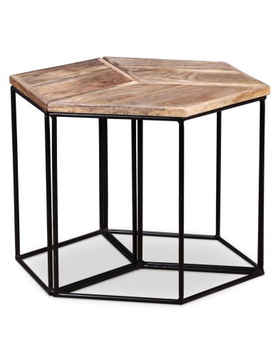 Table basse Bois de manguier massif 56x48x40 cm