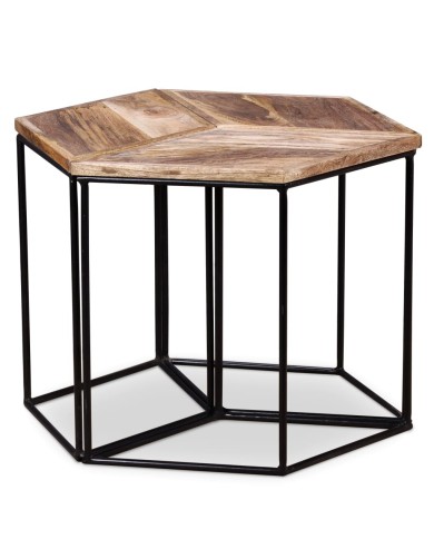 Table basse Bois de manguier massif 56x48x40 cm