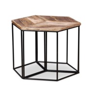 Table basse Bois de manguier massif 56x48x40 cm