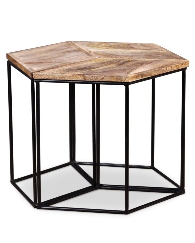 Table basse Bois de manguier massif 56x48x40 cm