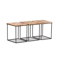 Table basse Bois de manguier massif 56x48x40 cm