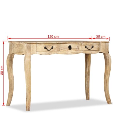 Table console Bois de manguier massif 120 x 50 x 80 cm