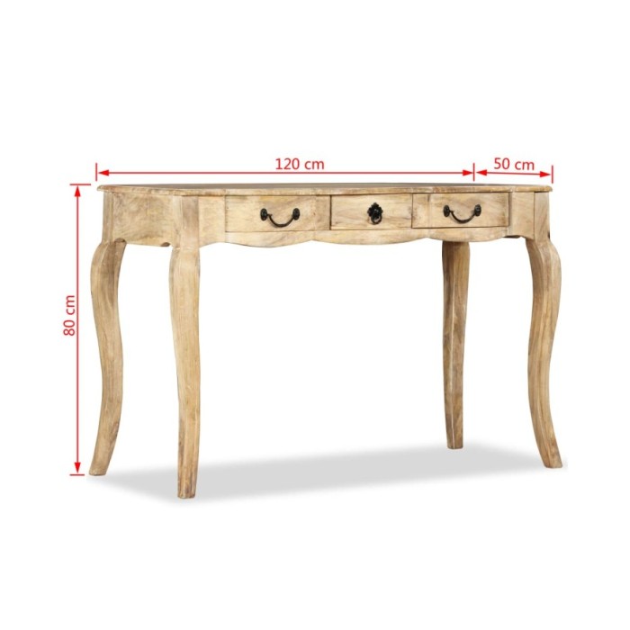 Table console Bois de manguier massif 120 x 50 x 80 cm
