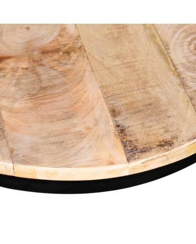 Table basse 2 pcs Bois de manguier brut Rond 40/50 cm