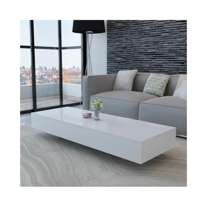 Table basse Haute brillance Blanc  