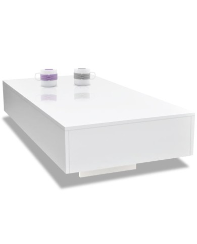 Table basse Haute brillance Blanc  
