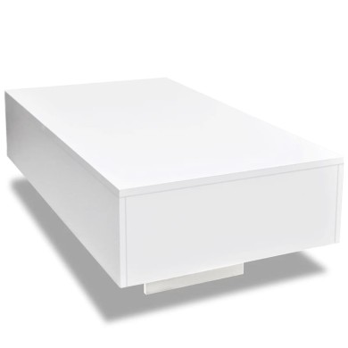 Table basse Haute brillance Blanche  