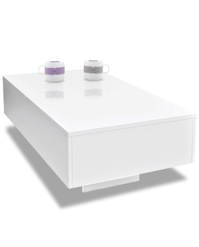 Table basse Haute brillance Blanche  