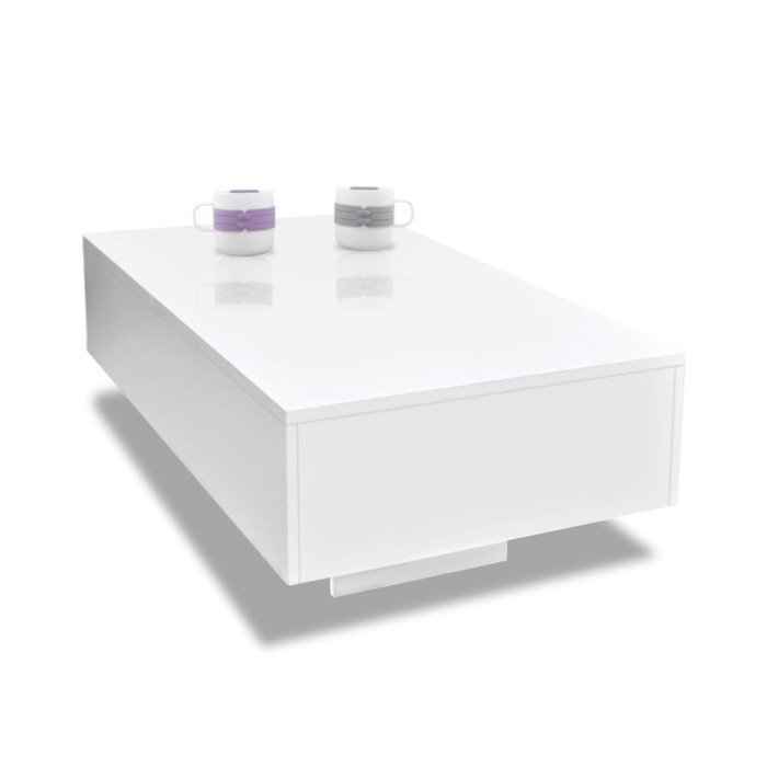 Table basse Haute brillance Blanche  