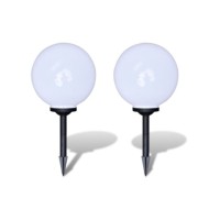 Lampes d'allée à LED 2 pcs 30 cm avec piquet de sol