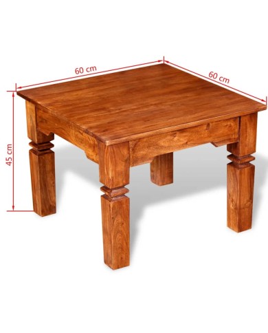 Table basse Bois massif 60 x 60 x 45 cm