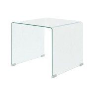 Table basse 49,5 x 50 x 45 cm Verre trempé Transparent