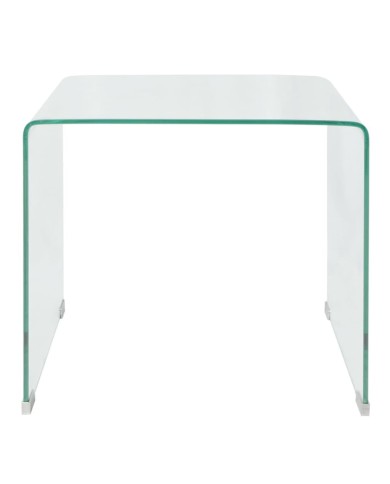 Table basse 49,5 x 50 x 45 cm Verre trempé Transparent