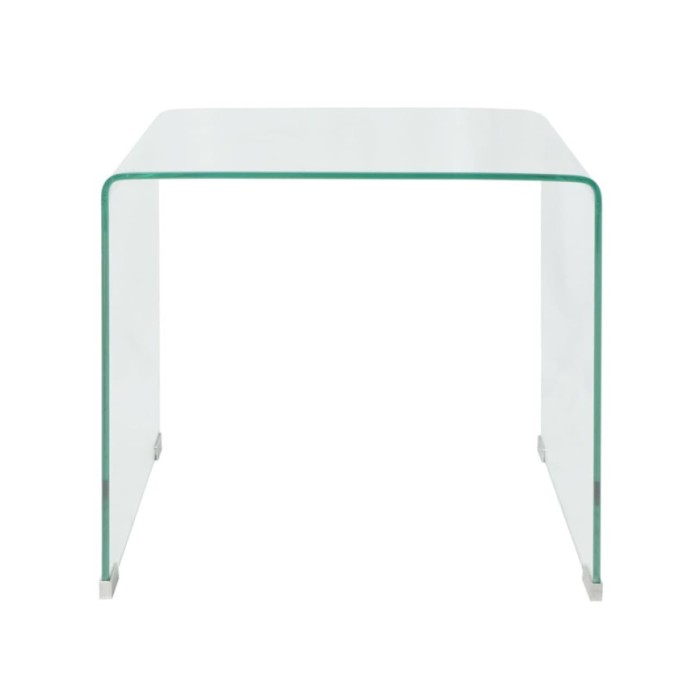 Table basse 49,5 x 50 x 45 cm Verre trempé Transparent