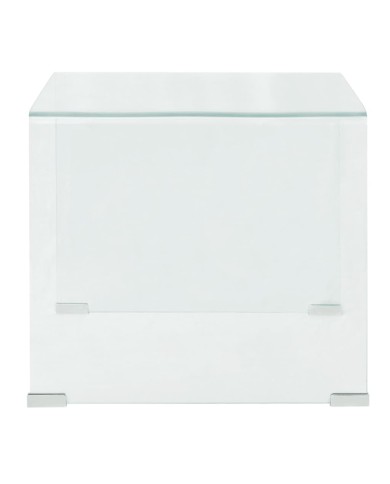 Table basse 49,5 x 50 x 45 cm Verre trempé Transparent