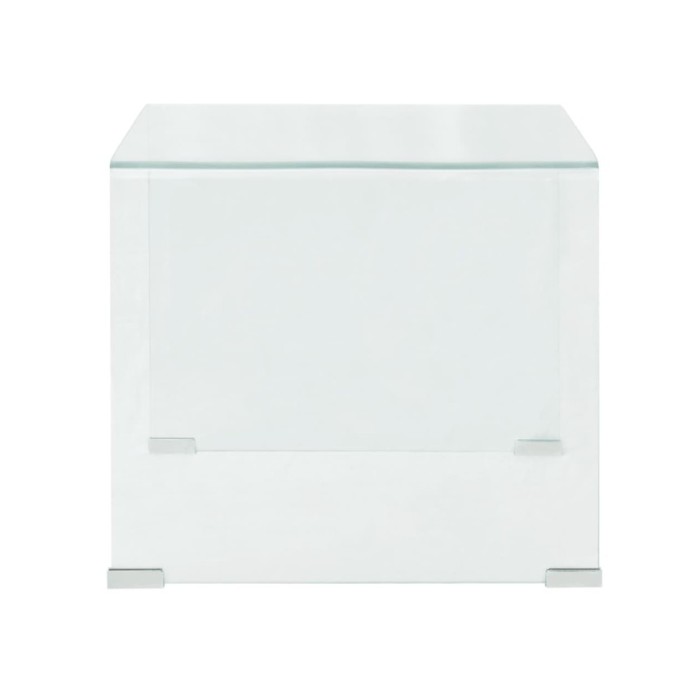 Table basse 49,5 x 50 x 45 cm Verre trempé Transparent