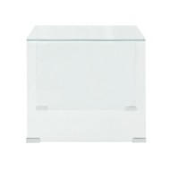 Table basse 49,5 x 50 x 45 cm Verre trempé Transparent
