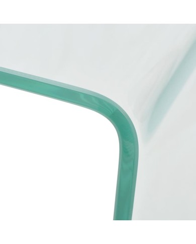 Table basse 49,5 x 50 x 45 cm Verre trempé Transparent