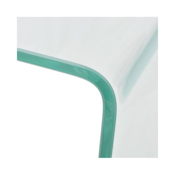 Table basse 49,5 x 50 x 45 cm Verre trempé Transparent