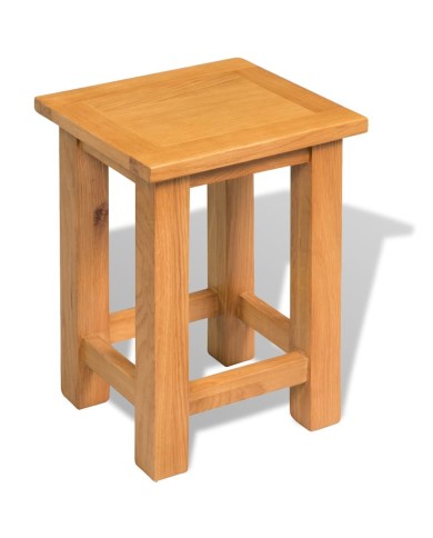 Table d'appoint 27 x 24 x 37 cm Bois de chêne massif