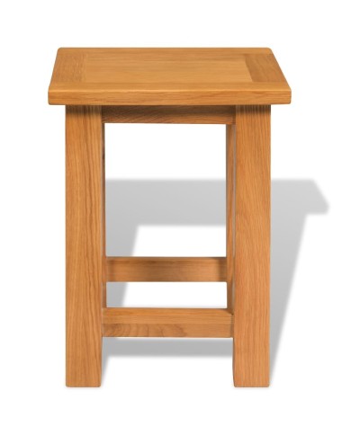 Table d'appoint 27 x 24 x 37 cm Bois de chêne massif