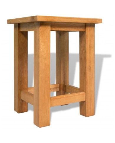 Table d'appoint 27 x 24 x 37 cm Bois de chêne massif